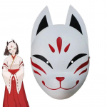 Genshin Impact Hanachirusato Cosplay Rebane Mask Kazari Hanachiru Sato Mask Miko Halloweeni Karneval Jaapani N&auml;o Rekvisiidid One Size