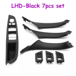 F10 F11 F18 7pcs Set LHD Interior Armrest Door Handle Panel ide Trim Cover For BMW 5 Series 520i 523i 525i 528i 535i LHD Black SET