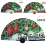 50x88cm Suured Lilled Linnud Paberist Ventilaator Seinale Riputatav Dekoratiivne Kokkupandav Ventilaator Kontori Halli Kodu Elutoa Dekoratiivne Ventilaator 50x88cm