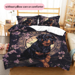 Rottweileri mustriga voodipesu Kodu kaunistamine S&uuml;nnip&auml;evakingitus (1 * tekikott + 2 * padjap&uuml;&uuml;ri, ilma s&uuml;damikuta) 135x200cm
