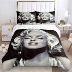 Marilyn Monroe tekikott tekk Hirm Voodipesukomplektid Pehme tekikate ja padjap&uuml;&uuml;rid teismelistele poistele &Uuml;he-kahekohaline QueenKing 135X200cm-2pcs
