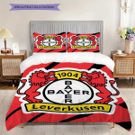Bayer 04 Leverkusen Muster Voodipesu Tekikott Komplekt Tekikott Padjap&uuml;&uuml;r Kodu Kaunistus S&uuml;nnip&auml;evakingitus (1 * tekikott + 2 * padjap&uuml;&uuml;ri, ilma s&uuml;damikuta) 135x200cm