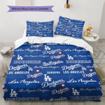 LA Dodgers Muster Voodipesu Tekikomplekt Tekikate Padjap&uuml;&uuml;r Kodukaunistus Kingitus (1 * tekikott + 2 * padjap&uuml;&uuml;ri, ilma s&uuml;damikuta) 135x200cm white