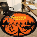 1 tk Stranger Things toolimatt kontorisse, libisemiskindel, pehme ja vastupidav kontorimatt sisekujunduseks 120cm orange