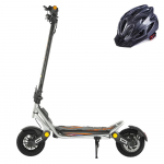 45km/h Kukirin A1 Folding E-Scooter 800W, 48V 13Ah, 10 inch Tires, Dual Disc Brakes, IPX4 Waterproof, LED Display Commuter E-Scooter for Adults AI+Helmet (Split Up) valge