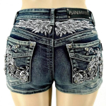 Naiste Mootorratturi Tiibneetide Tikandiga L&uuml;hikesed P&uuml;ksid Y2k Vintage Gooti Kuum T&uuml;druk Seksikad Pesutud Denim L&uuml;hikesed P&uuml;ksid Madala V&ouml;&ouml;kohaga Mini Jeansid XXL sinine