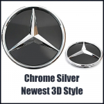 Mercedes Benz A-klassi W176 2016-2018 A180 A200 A250 jaoks H&otilde;bedane ja Must 3D Efektiga Stiilis Esiv&otilde;re T&auml;hega Embleem Logo