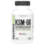 NutraBio, Ashwagandha KSM-66, 600mg, 90 taimset kapslit