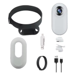 Lemmikloomakaelarihma kaamera, WiFi-d pole vaja, HD 1080P juhtmevaba minispordikaamera, Kassikaamera kaelarihm, Koeraj&auml;lgijaga kaelarihm koos videosalvestusega without 32GB TF Card valge