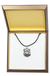 Griffon Bruxellois, Brussels Griffon - Dog necklace in gift box, silver-plated locket for dog fan, striking pendant by Art-Dog brand