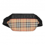 Burberry Ruuduline Monogrammiga Prinditud Vasikanaha ja Pol&uuml;amiidist &Otilde;la Crossbody V&ouml;&ouml;kotid Keskmine Suurus Unisex Beež Basic Set (Bag+Dust Bag) beež