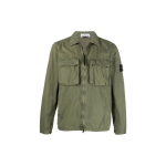Stone Island Ss22 Kahe taskuga pestud pikkade varrukatega s&uuml;gisjakk Meeste jope Roheline 7615114WN-V0158 XXXL
