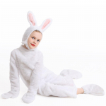 Lastepoiste-t&uuml;drukute loomakujuline k&uuml;&uuml;liku kombinesoon ja m&uuml;tsikomplekt Halloweeni rollim&auml;nguks riietumiskost&uuml;&uuml;m Cosplay 120cm valge