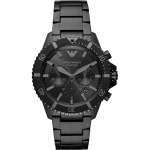 Emporio Armani Ajalooline Kollektsioon Must Metall Meeste Kvarts Kronograaf AR11363 must
