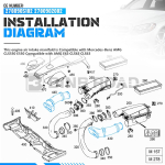 Mootori &otilde;huv&otilde;tu toru voolikutoru paar 2780905182 2780902082 &Uuml;hilduv Mercedes-Benz AMG CLS550 E550 | E63 CLS63 CLS63