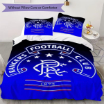 Rangers F.C Muster Voodipesu tekkikomplekt Tekikate Padjap&uuml;&uuml;r Kodu Kaunistus S&uuml;nnip&auml;evakingitus (1 * tekikott + 2 * padjap&uuml;&uuml;r ilma t&auml;idiseta)126 135x200cm