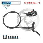 Pidurid Meroca 4 kolviga H&uuml;draulilised Pidurid Mtb Jalgratta Pidurid Klotsid Rootor 160mm Komplekt Maastikuratas 800/1400mm E4 ZEE M420 jaoks 10pcs brake pads orange