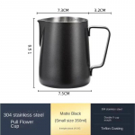 350/600 ml kohvipiima vahustamiskann 304 roostevabast terasest t&auml;pne skaala Kvaliteetne Latte Barista professionaalne kohvik