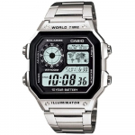 Casio digitaalne maailmaajaga k&auml;ekell Mitmev&auml;rviline &Uuml;ks suurus K&auml;epael Meeste AE-1200WHD-1AVDE