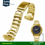16mm roostevabast terasest kellarihm Casio G-SHOCK GBM-2100/GM-2100/GA-2100 Ga2100 jaoks Metallist kaheksanurkne k&auml;ev&otilde;ru Asenduskellarihm For GA2100