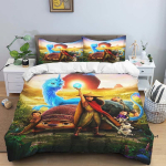 Multifilmitegelastega Raya ja Viimane Draakon tr&uuml;kitud voodipesukomplekt, kolmeosaline komplekt, mis sisaldab &uuml;hekohalist tekikotti, voodikatet ja padjap&uuml;&uuml;re, 135X200cm