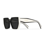Prada prillid Seeria Ebakorrap&auml;rase kujuga p&auml;ikeseprillid Kirjade kaunistusega Naiste p&auml;ikeseprillid Must SPR15WF-09Q-5S0 Basic Packaging-Eyeglass Case+Box