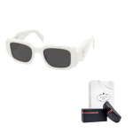 Prada ruudukujulised p&auml;ikeseprillid logoga Unisex p&auml;ikeseprillid Valge 0PR17WSF1425S051 Basic Packaging-Eyeglass Case+Box white