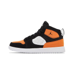 Jordan Access Slip Resistant, Abrasion Resistant, Breathable Mid top Vintage Basketball Shoes Black Orange AV7942-008 28 orange