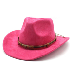 L&auml;&auml;ne seemisnahast L&auml;&auml;ne kauboi m&uuml;ts Naistele Meestele V&auml;ljas Reisimine Pidu V&ouml;&ouml;pandlaga Lai nokaga Panama m&uuml;ts Unisex Fedora m&uuml;ts 56-59cm roosa punane v&auml;rv