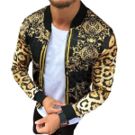 Meeste Mantel Prindi K&otilde;ik Sobiv &Uuml;mar Kael Pikk Varrukas Leopard Jakk Moodsad Riided M kollane