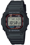 CASIO G-SHOCK GW-M5610U-1JF The Origin P&auml;ikeseenergia ja Raadiojuhitav K&auml;ekell, Punase Joonega Klassikaline Ruudukujuline, Super Illuminator LED, 20 Baari Veekindel Meeste K&auml;ekell must