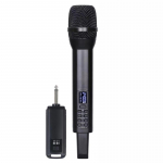 Kahekordne laetav juhtmevaba mikrofonis&uuml;steem, Pro k&auml;eshoitav juhtmevaba mikrofonis&uuml;steem kaja, k&otilde;rgete ja madalate helide ning helitugevuse reguleerimisega Karaoke laulmiseks, kirikupidudeks 1 Mic must