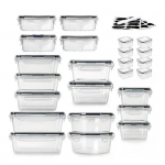 24 tk/komplekt Toiduainete s&auml;ilituskarbid Lekkimiskindlad suletud karbid kaantega Plastikust toiduvalmistamise karbid Sisaldab etikette ja pliiatsit k&ouml;&ouml;gi sahvri k&uuml;lmkapi jaoks 24PCS