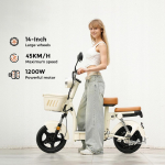 Y16-DZ Elektriauto 1200W 45KM/H 100KM 48V 20Ah 14 ipx4 NFC Meeste/Naiste PL