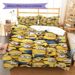 Minions Pehme mugav tekikott, Laste voodipesukomplekt kingituseks, Eriti suur suurus, Saadaval erinevad suurused LXR69 135x200cm white