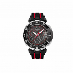 TISSOT Racing Series Kvartsmehhanism Kolme silmaga Multifunktsionaalne Kronograafkell Must sihverplaat Roostevabast terasest korpus Kummirihm T092.417.27.207.00 must