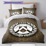 Udinese Calcio logo Voodipesu Tekikomplekt Tekikate Padjap&uuml;&uuml;r Kodukaunistus S&uuml;nnip&auml;evakingitus (1 * tekikott + 2 * padjap&uuml;&uuml;ri, ilma s&uuml;damikuta) 135x200cm