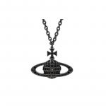 Vivienne Westwood `Mini Bas Relief XL Saturn Relief Dekoratsioon Kristallkaelakee Meeste Must 63020375-02S230-CN must