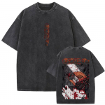 Anime Chainsaw Man Vintage Pestaudusega T-s&auml;rk Hayakawa Aki Summon Kon Rebasdeemoni Graafilised T-s&auml;rgid Meestele Naistele Vabaaja T-s&auml;rgid S