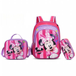Disney Minnie ja Disney Printsess Laste Koolikott Seljakott &Otilde;lakott K&auml;ekott Kolmeosaline Komplekt 3D Nailonist Multikakujuline Seljakott &Otilde;pilane 3pcs