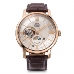 ORIENT Automaatne kodumaise klassikaga [ORIENT] SUN&MOON Kell, Mehaaniline, Automaatne, Tootjagarantii, RN-AS0002S, Meeste, Valge/H&otilde;bedane
