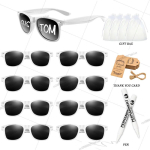 12-100 tk DIY Pulma S&uuml;damekujulised P&auml;ikeseprillid Kohandatavad Prillid V&auml;rvipliiatsidega Bachelorette Peo P&auml;ikeseprillid Pulmakingitused K&uuml;lalistele 12Pcs black