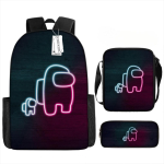 Seljakott Amongus Koolikott Kolmeosaline M&auml;ngukaup Alg- ja Keskkooli &Otilde;pilaste Seljakott Kotike Kohvrikott Three piece backpack set