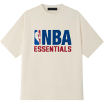 Fear of God Essentials NBA 90s T-s&auml;rk Kreemjas Valge Unisex Topid 125NB252004F S white
