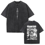 VINLAND SAGA Manga Graafiline T-s&auml;rk Thorfinn Vintage Pesitud &Uuml;le suurusega T-s&auml;rk Meeste Naiste R&otilde;ivad Suvine Puuvillane L&uuml;hikeste Varrukatega T-s&auml;rk S mitmev&auml;rviline