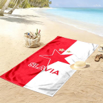 SK Praha Slavia Prindiga Rannar&auml;tik, Suur Pehme Kiiresti Kuivav R&auml;tik Randa, Telkimiseks, Ujumiseks 80cmx160cm(31x63inch) white