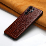 Ehtne veisenahast telefonikate Samsung Galaxy S25 S26 Ultra S23 Plus S25 FE jaoks Luksuslik T&auml;ielik Kaitsega Tagakate Galaxy A55 5G pruun