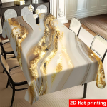 1 tk Luksuslik Kuldne Marmorist Laudlina Valge ja Kuldse Fooliummustriga Lauakate S&ouml;&ouml;gitoa K&ouml;&ouml;gi Kaunistamiseks 54*72inch(137cm*183cm） beige
