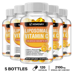 Xemenry Liposoomne C-vitamiin 2100 mg koos 1500 mg C-vitamiini + 600 mg liposoomse kompleksiga, 120 taimetoitlast kapslit &mdash; Antioks&uuml;dantne tugi ja igap&auml;evane heaolu 120*5