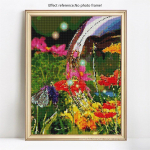 5D teemantmaal t&auml;isekraanil lilleline Scenic t&auml;is&uuml;mmarguse ristpistega mosaiik-teemanttikandid 20X30CM